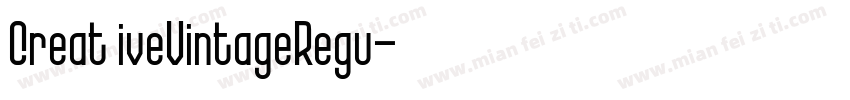 Creat iveVintageRegu字体转换